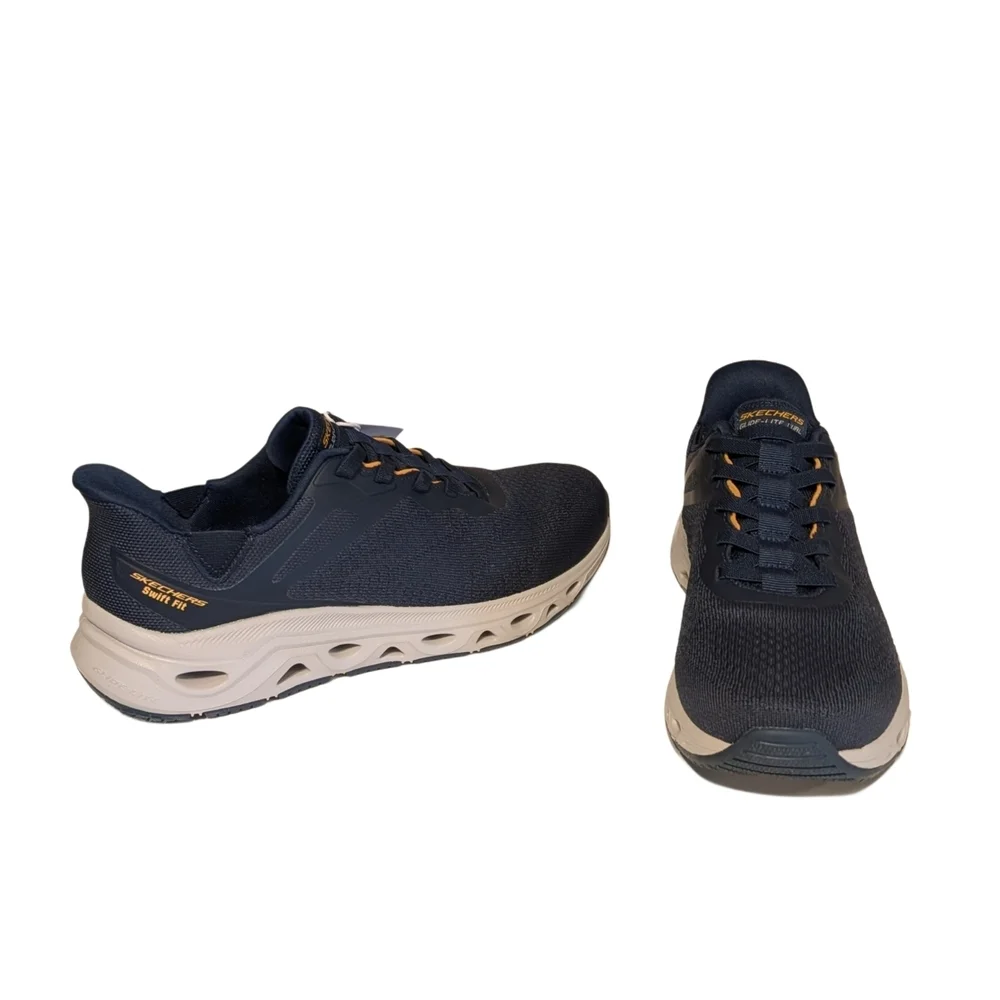 Skechers Men's Navy and Tan Athletic Sneakers